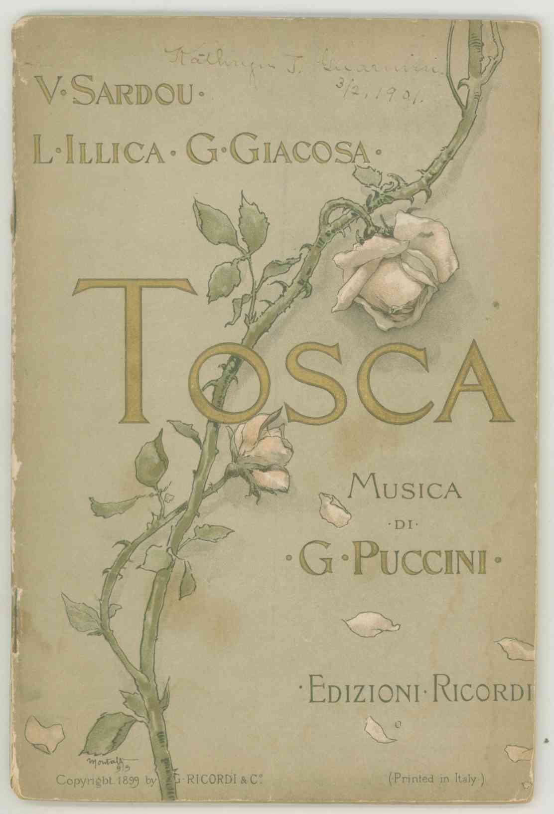 Puccini, Giacomo - Tosca. Melodramma in Tre Atti. [Libretto]